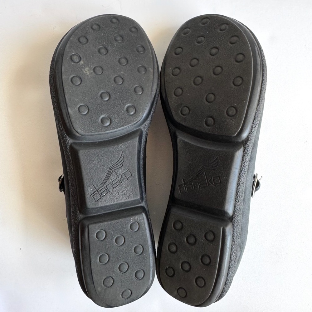 Dansko Giselle Mary Jane Black Leather Flats Size 40 - Picture 8 of 10